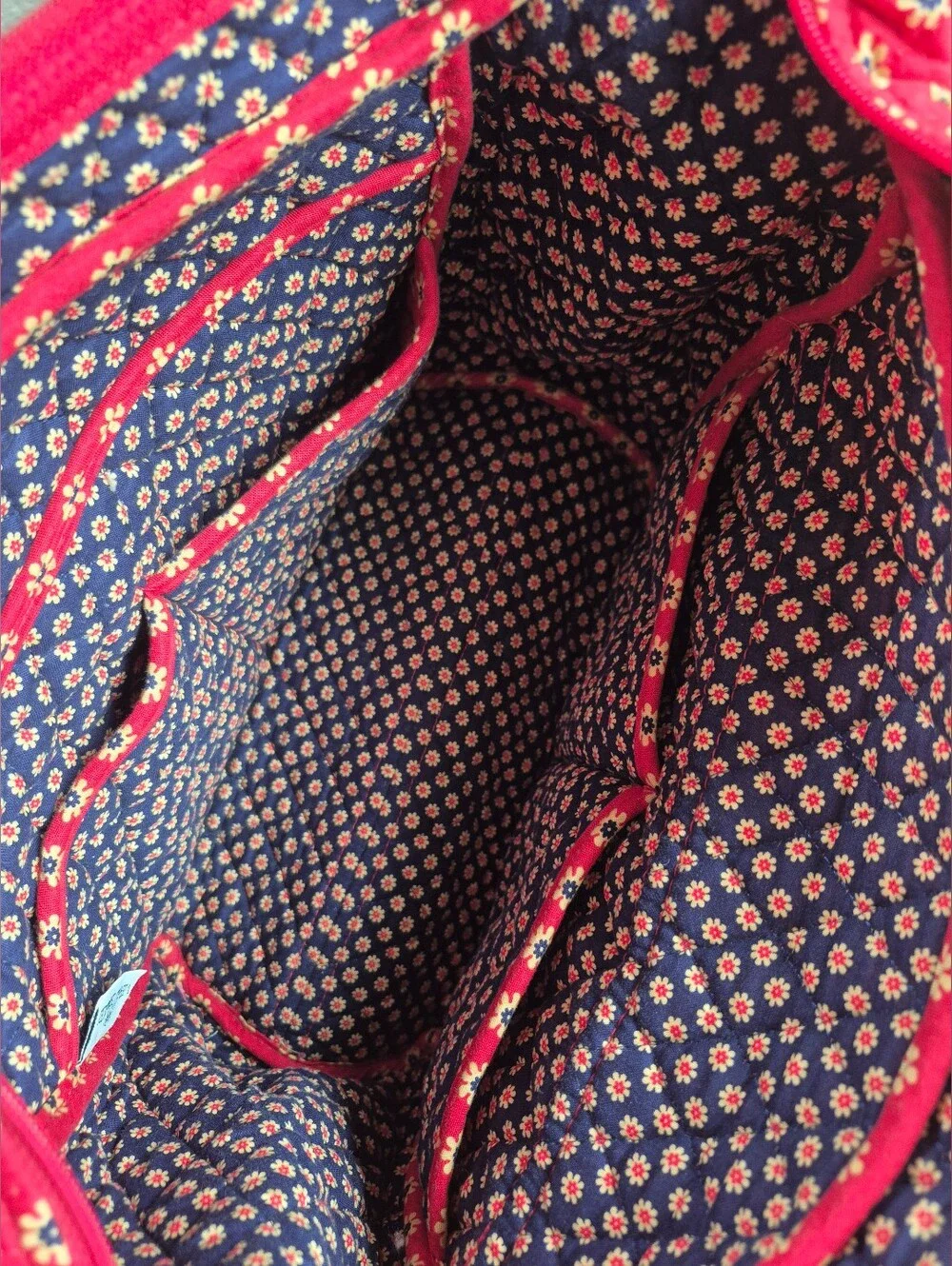 Vera Bradley Americana Red Carry All Cargo To-go Crossbody